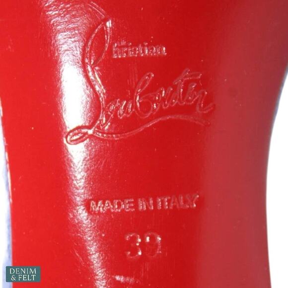 Christian Louboutin Purple Suede Strappy Sandals Heels Size 39 Women’s Italy - Picture 13 of 13